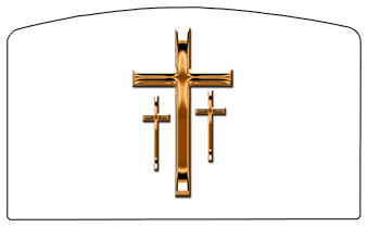 DACRO-517-CP-WT Copper 3 Crosses White